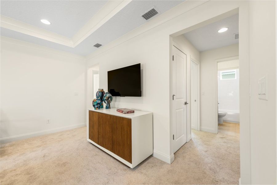 Representative furnished interior of a home built from the Miramar by Riverside Homes in Mariposa at EverRange, Jacksonville (Image 62).