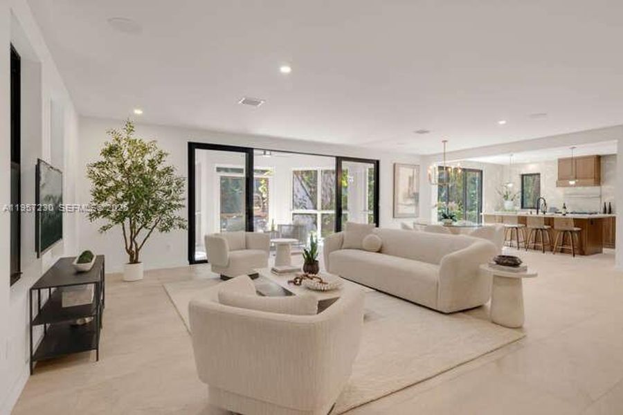 Furnished interior view inside a new home in , Miami (Image 8).