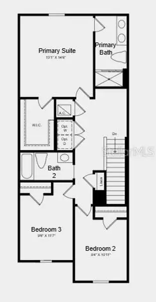 2D floor plan layout of this home in Waterstone, Groveland, FL (Image 3).