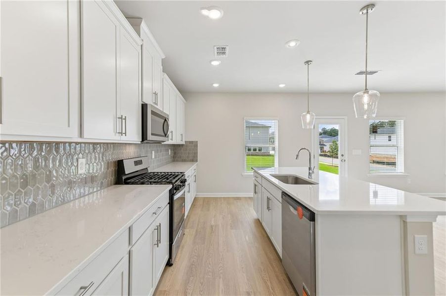 Furnished interior view inside a new home in Parkside at Grayson, Grayson (Image 15).