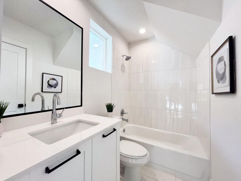 Furnished interior view inside a new home in Yale Terrace, Houston (Image 3). Furnished interior view inside a new home in Yale Terrace, Houston (Image 3).