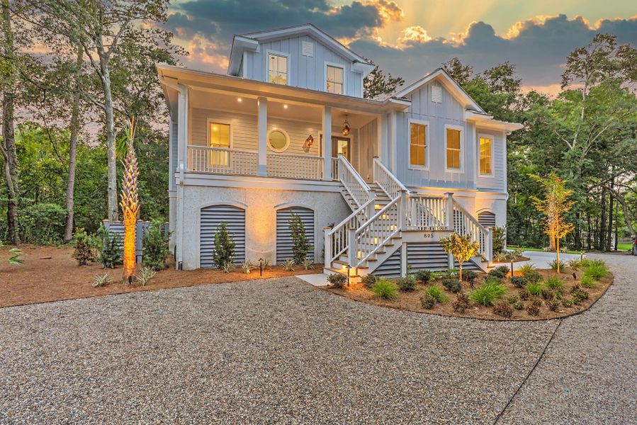 Front exterior of a new home in , Mount Pleasant, SC, highlighting curb appeal (Image 30).