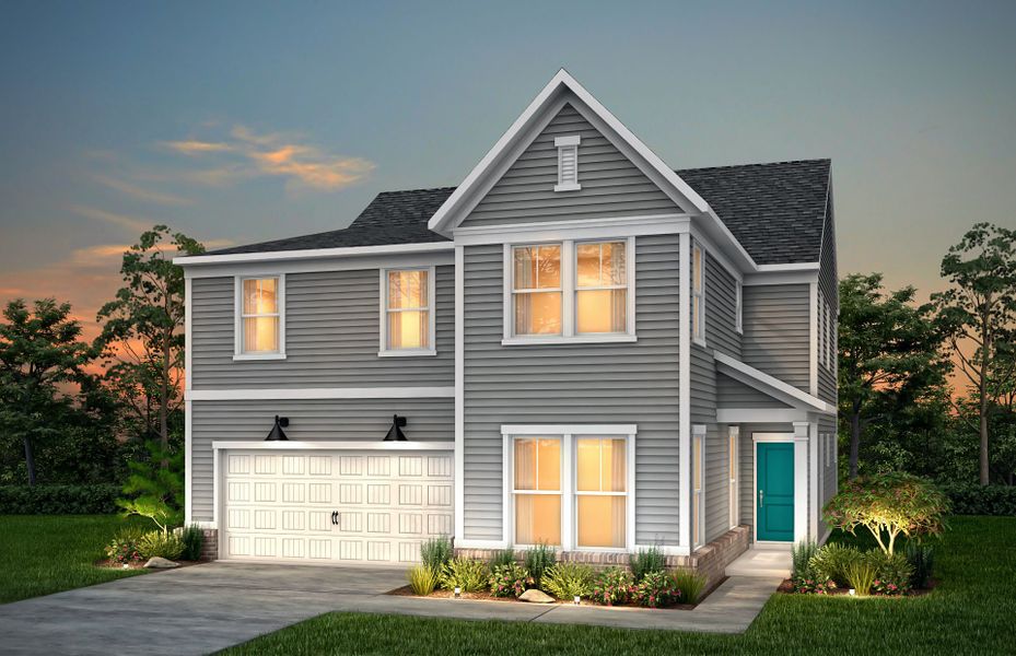 Front exterior of a new home in Cannon Run, Concord, NC, highlighting curb appeal (Image 15).