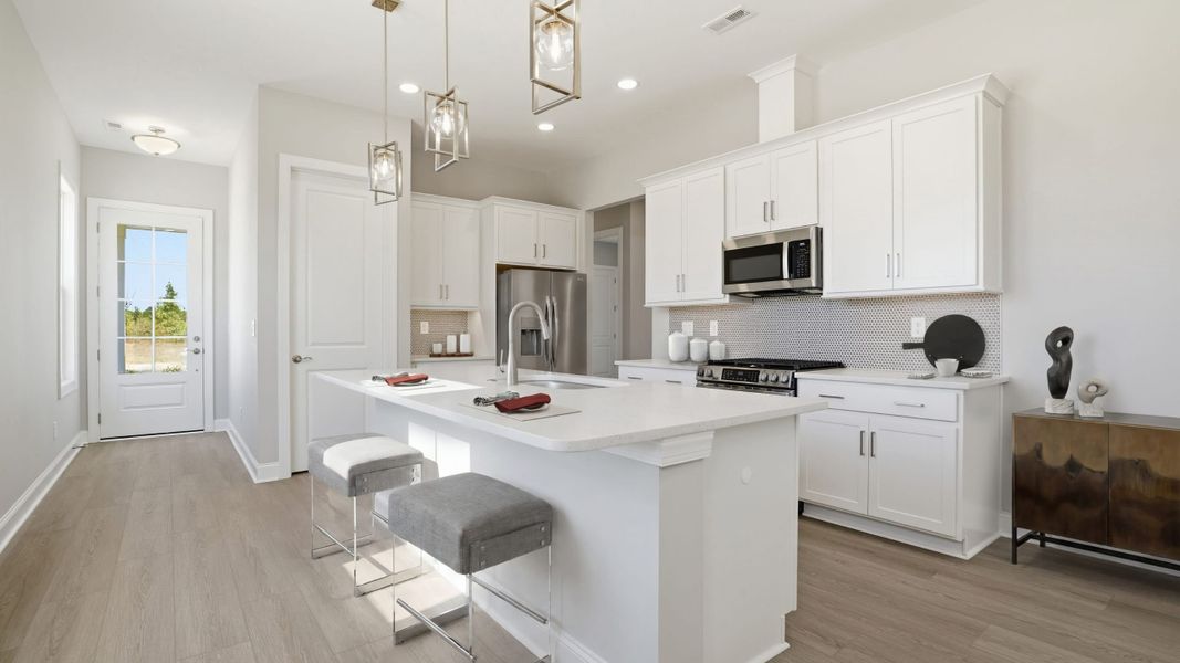 Furnished interior view inside a new home in Cresswind at Rocky River, Locust (Image 4).