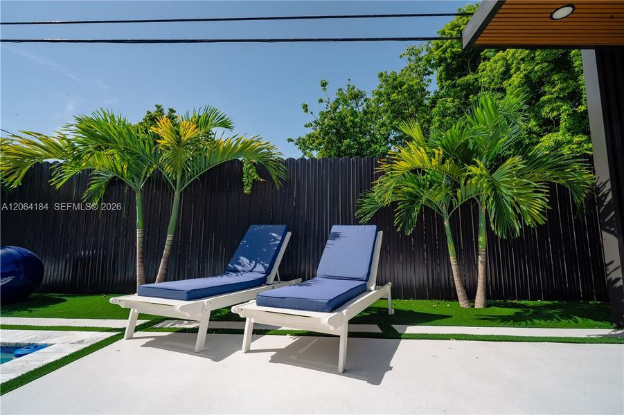 Exterior details and patio area of a home in , Miami (Image 4). Exterior details and patio area of a home in , Miami (Image 4).