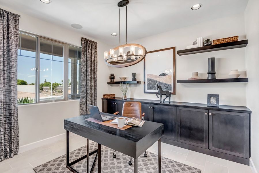 Furnished interior view inside a new home in Icon at Thunderbird, Glendale (Image 28). Furnished interior view inside a new home in Icon at Thunderbird, Glendale (Image 28).