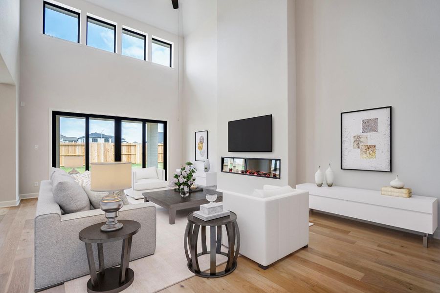 Furnished interior view inside a new home in Jordan Ranch 70' Lots, Fulshear (Image 5). Furnished interior view inside a new home in Jordan Ranch 70' Lots, Fulshear (Image 5).