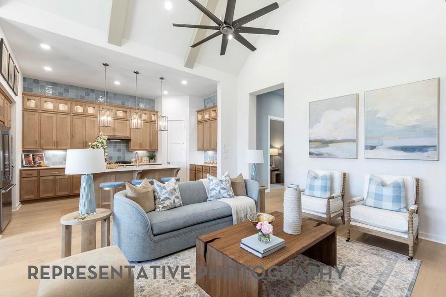 Furnished interior view inside a new home in Grand Central Park, Conroe (Image 5).