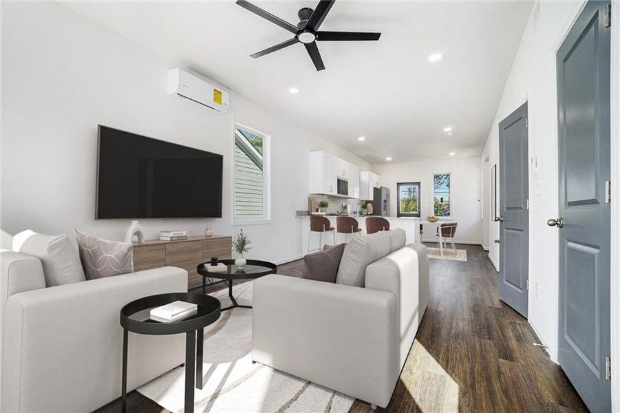 Furnished interior view inside a new home in , Atlanta (Image 7). Furnished interior view inside a new home in , Atlanta (Image 7).