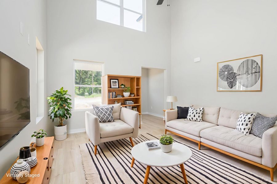 Representative furnished interior of a home built from the Singlecherry by Nason Homes in Woodland Farms, Dickson (Image 1).