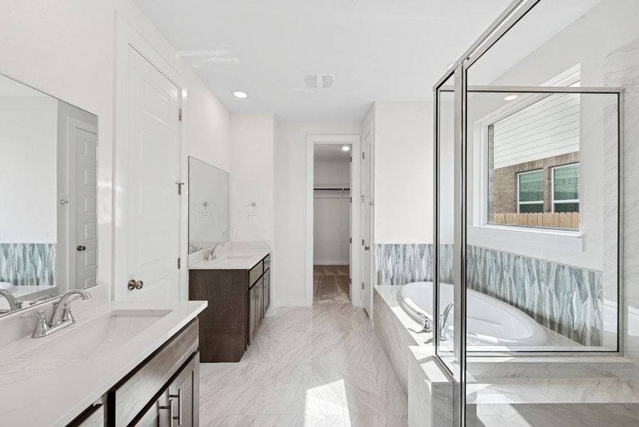 Furnished interior view inside a new home in Santa Rita Ranch, Liberty Hill (Image 12). Furnished interior view inside a new home in Santa Rita Ranch, Liberty Hill (Image 12).