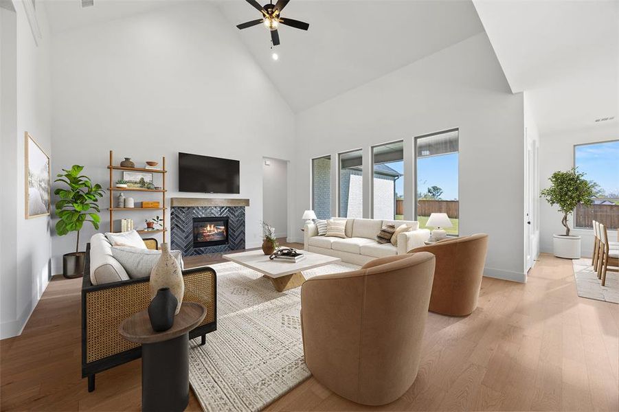 Furnished interior view inside a new home in Chatham Reserve, Providence Village (Image 8). Furnished interior view inside a new home in Chatham Reserve, Providence Village (Image 8).