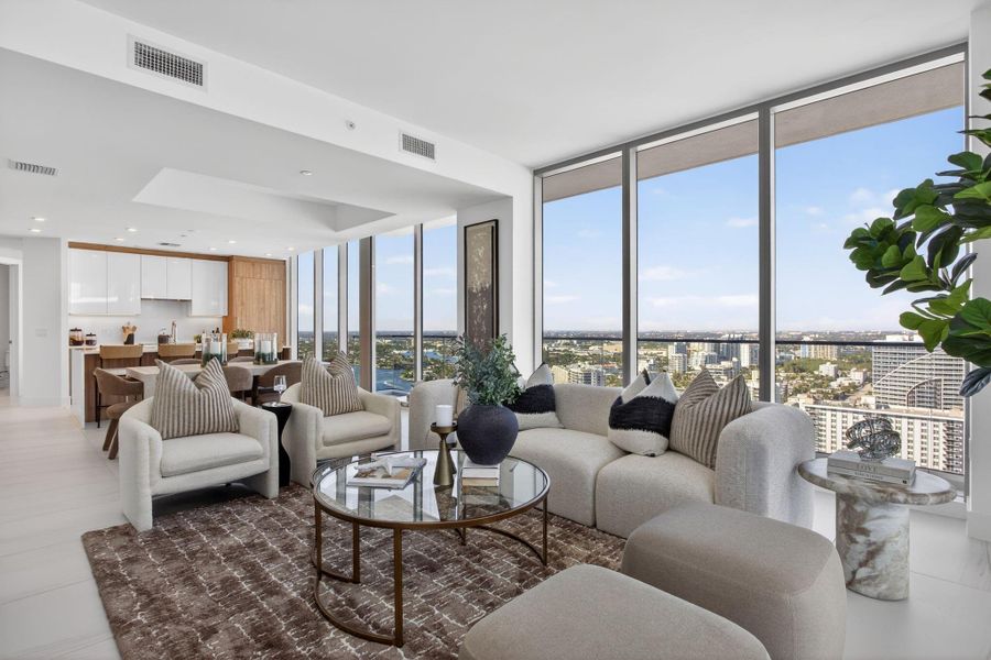 Furnished interior view inside a new home in , Fort Lauderdale (Image 11).