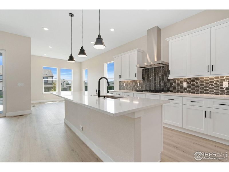 Furnished interior view inside a new home in Kitchel Lake at Serratoga Falls, Timnath (Image 11).