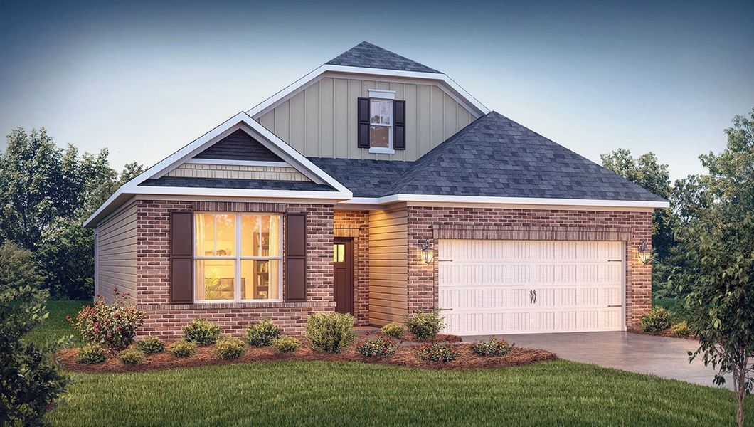 Representative exterior photo of a completed home built from the Arlington by D.R. Horton in The Villas at Pine Valley, Boiling Springs, SC (Image 20).