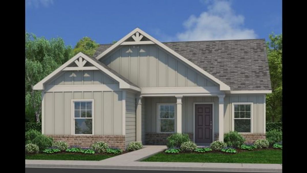 Representative exterior photo of a completed home built from the Windsor by Piedmont Residential in Clemit Harris Place, Newnan, GA (Image 5).