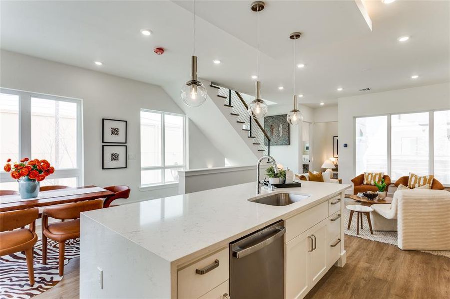 Furnished interior view inside a new home in , Fort Worth (Image 8).