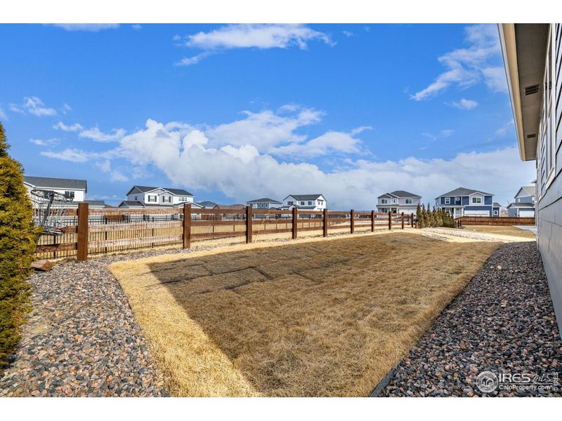 Exterior details and patio area of a home in Fossil Creek Ranch, Windsor (Image 23). Exterior details and patio area of a home in Fossil Creek Ranch, Windsor (Image 23).