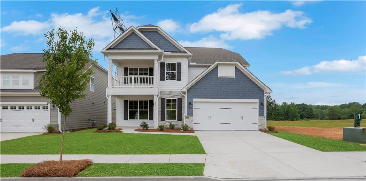 Front exterior of a new home in Marble Tree, Ball Ground, GA, highlighting curb appeal (Image 2).