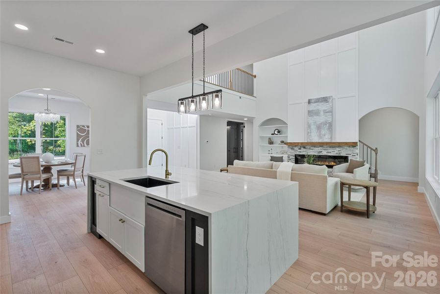 Furnished interior view inside a new home in , Clover (Image 33).
