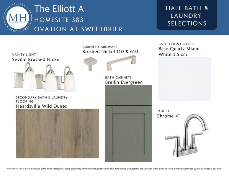 Sample of building materials used in homes in Ovation at Sweetbrier, Durham (Image 9). Sample of building materials used in homes in Ovation at Sweetbrier, Durham (Image 9).