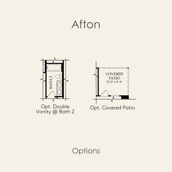 2D floor plan layout for the Afton by Pulte Homes in Crosswinds, Kyle, TX (Image 4). 2D floor plan layout for the Afton by Pulte Homes in Crosswinds, Kyle, TX (Image 4).