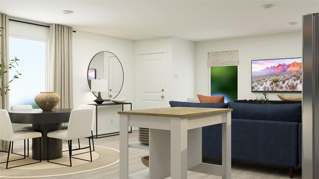 Furnished interior view inside a new home in Santa Fe Village, Cleveland (Image 14). Furnished interior view inside a new home in Santa Fe Village, Cleveland (Image 14).