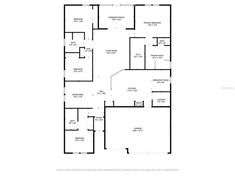 2D floor plan layout of this home in Grand Park North, Dunnellon, FL (Image 3).