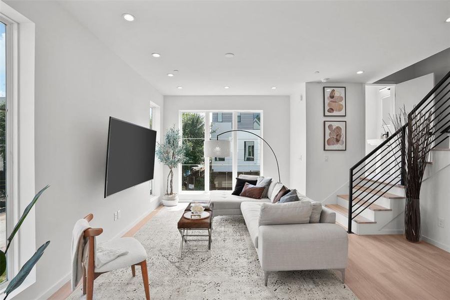 Furnished interior view inside a new home in , Dallas (Image 14).