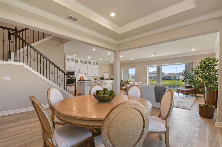 Dining Room opens to the great room and kitchen