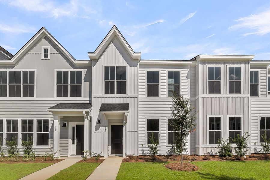 Front exterior of a new home in Six Oaks, Summerville, SC, highlighting curb appeal (Image 16).