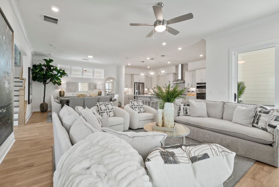 Representative furnished interior of a home built from the The Hickory by The Providence Group in Promenade at Sawnee Village, Cumming (Image 10).