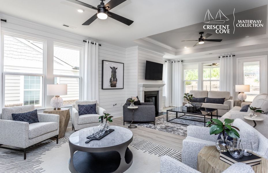 Representative furnished interior of a home built from the Renown - Waterway Collection by Pulte Homes in Crescent Cove, Myrtle Beach (Image 11).