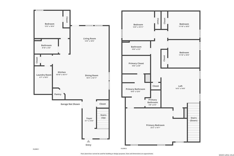 2D floor plan layout of this home in Redbird Ranch, San Antonio, TX (Image 4).