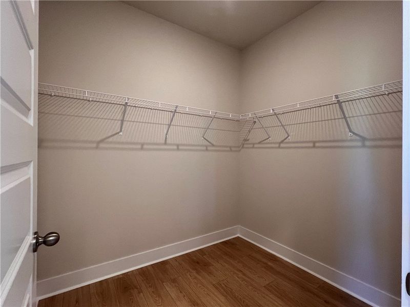 One of two spacious walk in closets in the Primary