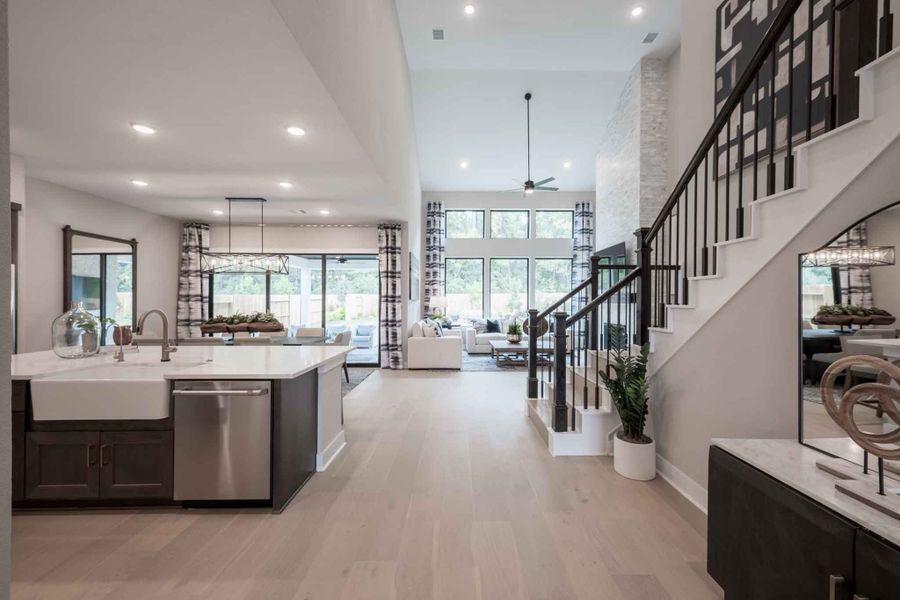 Representative furnished interior of a home built from the Barnhart by Tri Pointe Homes in Amethyst at Azalea Trails, Cypress (Image 9).