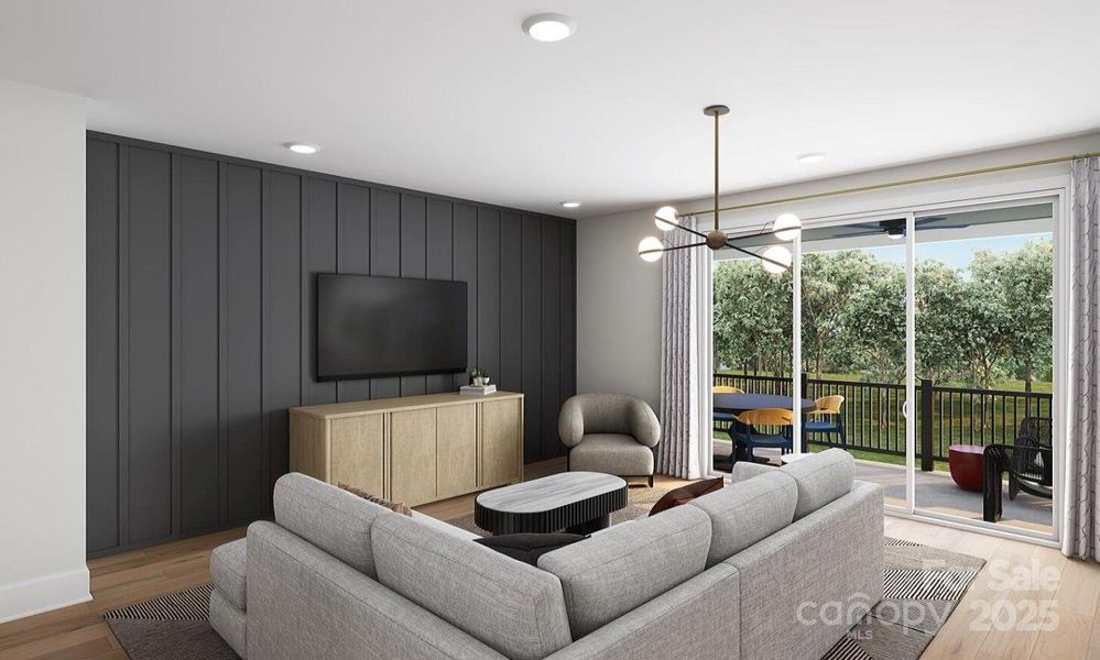 Great Room Leading to Outdoor Living Space. *Virtual Rendering | Actual Finishes and Structural Selections May Vary. Great Room Leading to Outdoor Living Space. *Virtual Rendering | Actual Finishes and Structural Selections May Vary.