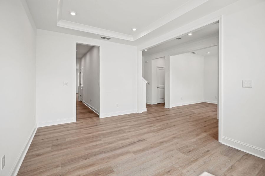Representative unfurnished interior of a home built from the Herdwick by Pulte Homes in Parkside Crossing, Charlotte (Image 38). Representative unfurnished interior of a home built from the Herdwick by Pulte Homes in Parkside Crossing, Charlotte (Image 38).