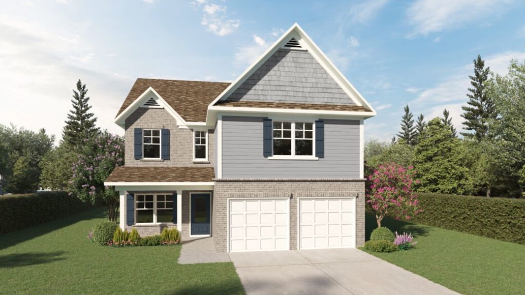 Representative exterior photo of a completed home built from the The Dresden by Direct Residential Communities in The Hills at Cedar Creek, Winder, GA (Image 8).