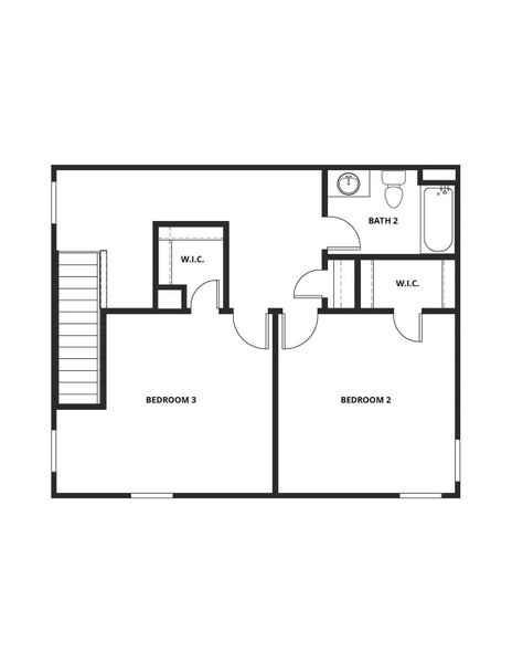 2D floor plan layout of this home in Magnolia Woods, Magnolia, TX (Image 3).