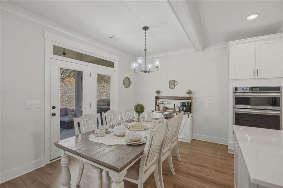 Furnished interior view inside a new home in Cambridge, Flowery Branch (Image 13). Furnished interior view inside a new home in Cambridge, Flowery Branch (Image 13).
