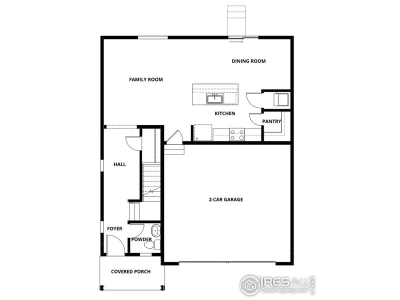 2D floor plan layout of this home in Hidden Creek, Frederick, CO (Image 4).