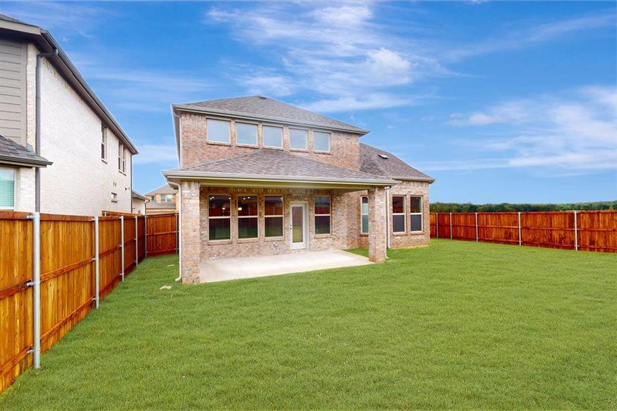 Front exterior of a new home in Lilybrooke at Legacy Hills, Celina, TX, highlighting curb appeal (Image 20). Front exterior of a new home in Lilybrooke at Legacy Hills, Celina, TX, highlighting curb appeal (Image 20).