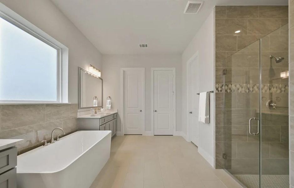 Furnished interior view inside a new home in Meridiana 70', Manvel (Image 9).