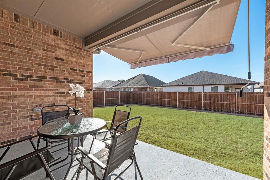 Exterior details and patio area of a home in , Denton (Image 23).