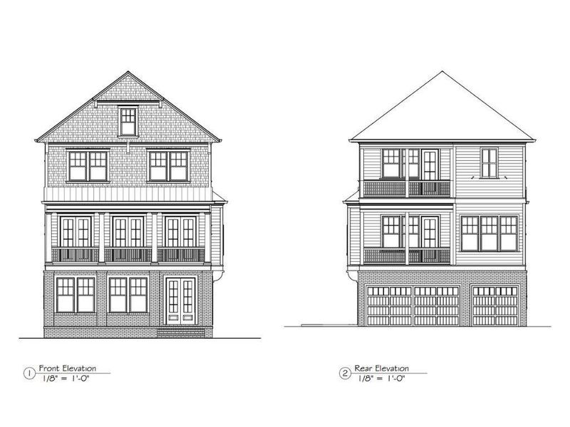 Exterior rendering of this home design in , Woodstock, GA (Image 5).