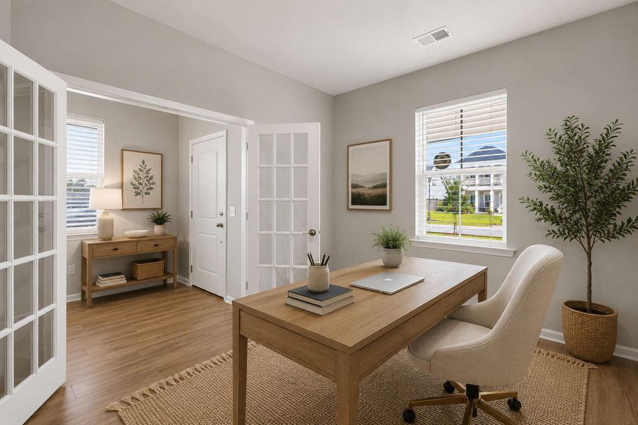 Furnished interior view inside a new home in Sweetgrass at Summers Corner, Summerville (Image 9).