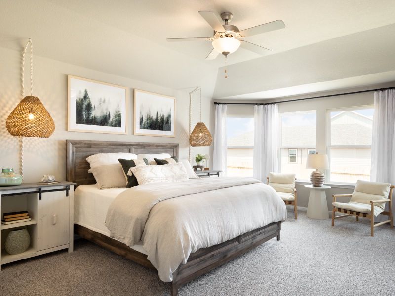 Furnished interior view inside a new home in Riverbend at Double Eagle - Boulevard Collection, Cedar Creek (Image 7).