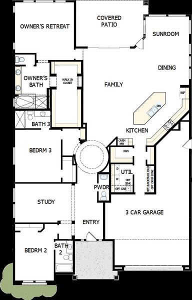 2D floor plan layout of this home in Meridian at Northpointe at Vistancia, Peoria, AZ (Image 5). 2D floor plan layout of this home in Meridian at Northpointe at Vistancia, Peoria, AZ (Image 5).
