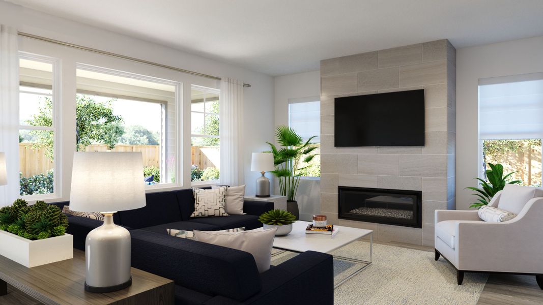 Representative furnished interior of a home built from the 3507 by Tri Pointe Homes in Sterling Ranch, Littleton (Image 12).